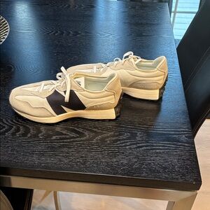 New Balance Cream and Black Sneakers